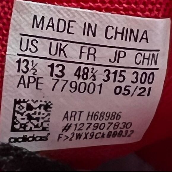 Adidas Dame 7 EXTPLY R.C.O.T.A H68986 Men’s Size 13.5 Basketball Red White Shoes - Picture 11 of 11